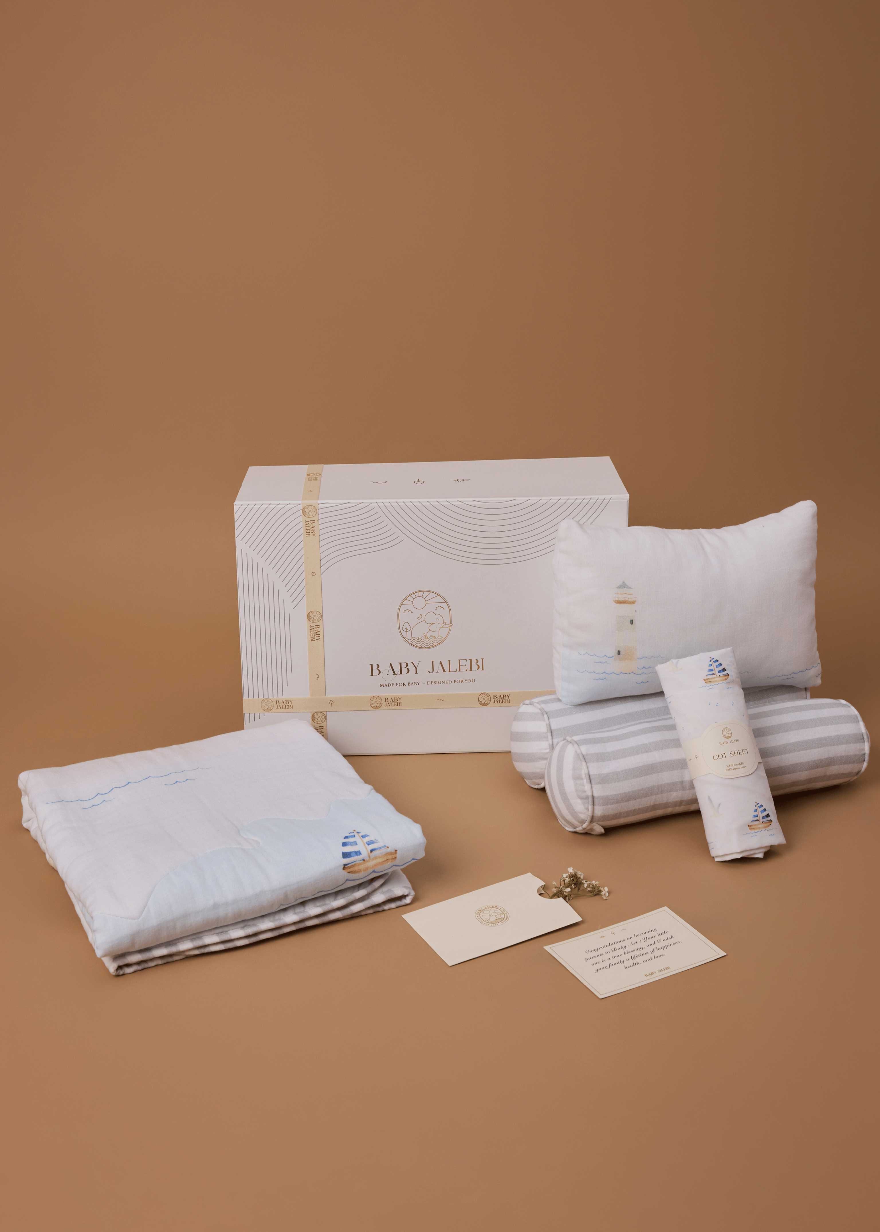 Luxury Riviera Cotton Bedding Set for Baby Crib - Soft, Breathable & Hypoallergenic - Perfect for Nursery, Toddler Room & Daycare
