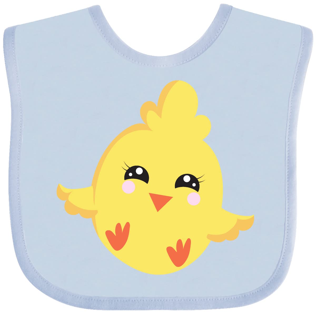 Inktastic Adorable Baby Chicken Design Soft Cotton Bib for Infants - Perfect for Feeding, Messy Meals, and Cute Photo Shoots