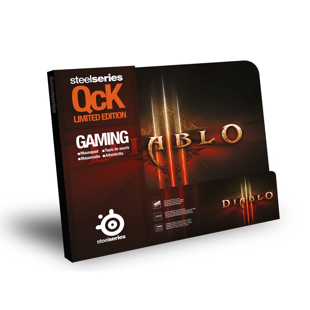 SteelSeries QcK Diablo III Gaming Mouse Pad - Large Non-Slip Surface for PC, Mac, Laptop - Perfect for FPS, MOBA, RPG Gaming & Office Work