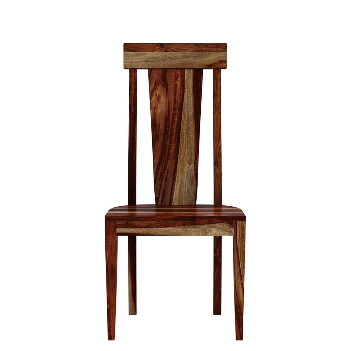 Handcrafted Solid Wood Dining Chair with Single Slat Back - Natural Finish for Modern Farmhouse, Kitchen, and Dining Room Decor