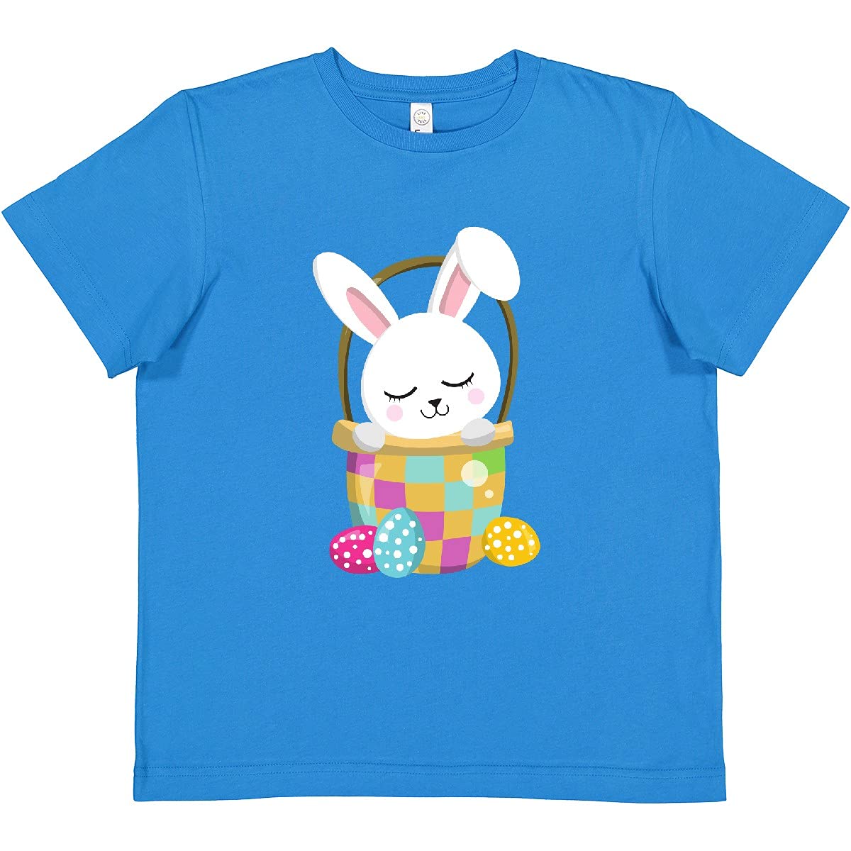 Easter Bunny & Eggs Basket Women's T-Shirt | Cute Spring Graphic Tee | Perfect for Easter Celebrations, Family Gatherings & Spring Outfits