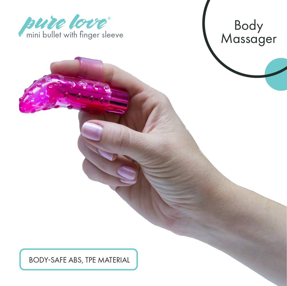 Pure Love Portable Finger Vibrator - Rechargeable & Waterproof Personal Massager for Women, Pink | Perfect for Travel, Relaxation & Intimate Moments