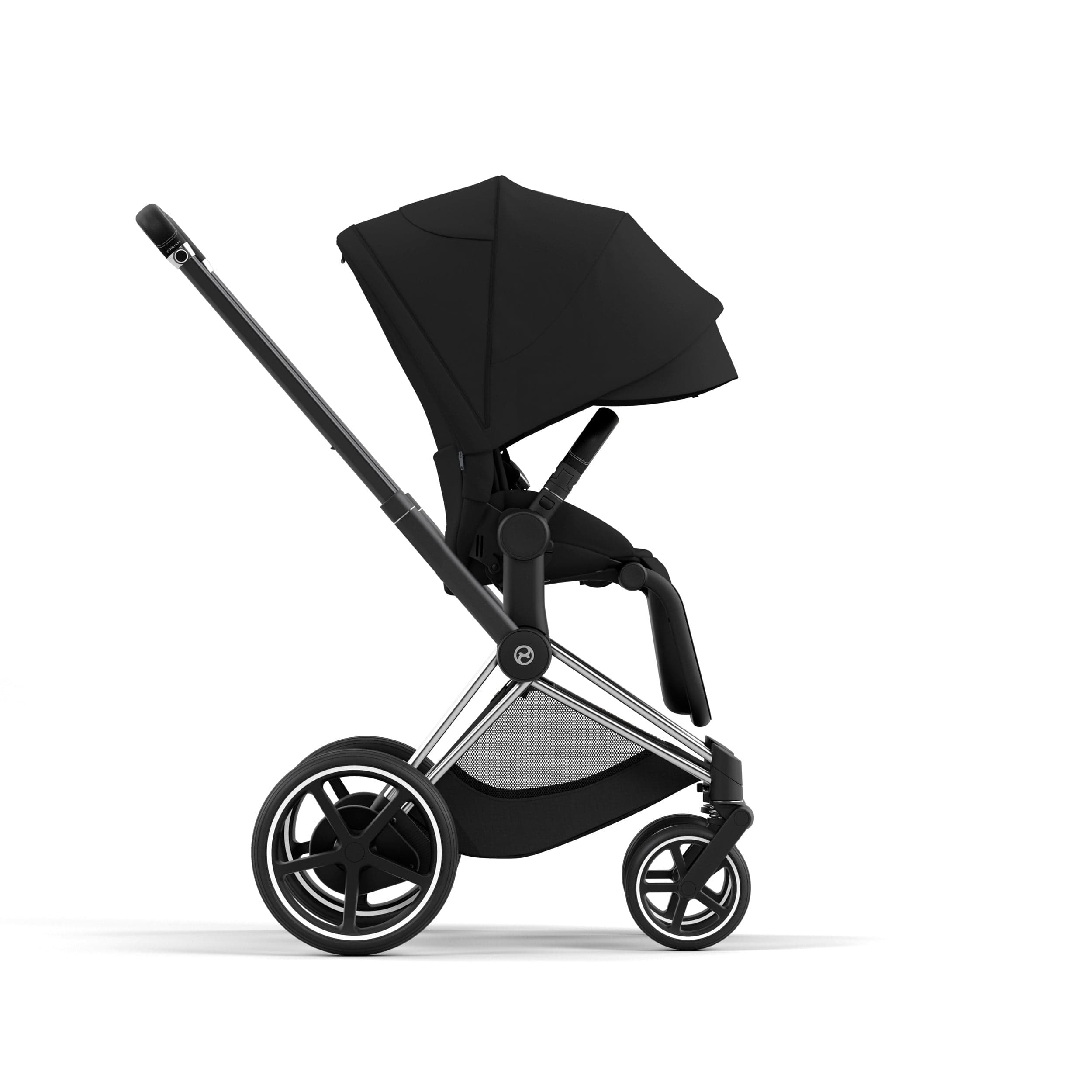 Cybex ePriam 2 Complete Stroller - Lightweight Chrome & Black Baby Stroller for Newborns to Toddlers | Perfect for City Walks, Shopping & Travel