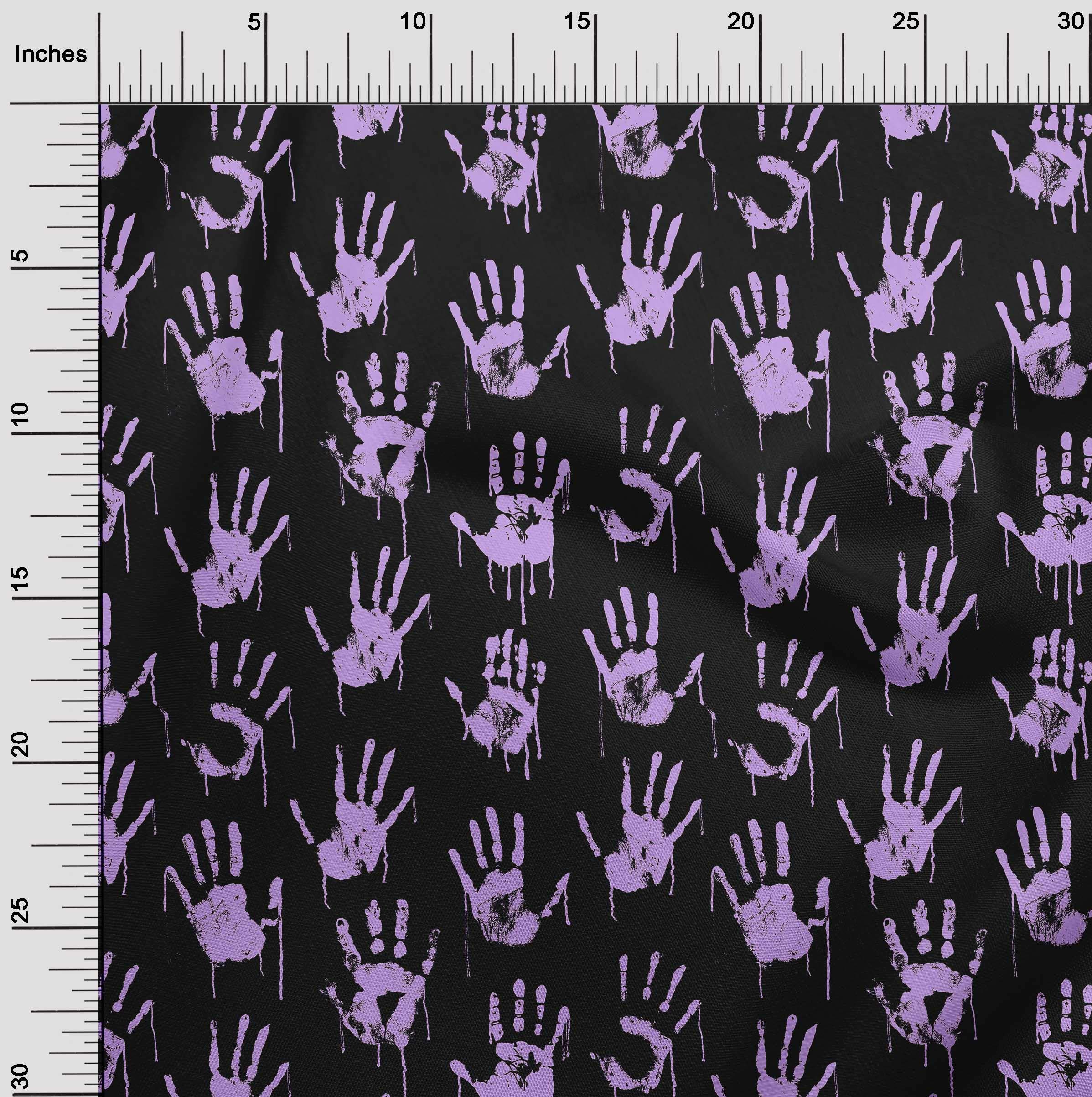 oneOone Cotton Poplin Persian Pink Fabric - Handprinted Skull Design Dress Material - 42 Inch Wide Fabric by The Yard for DIY Clothing, Quilting & Home Decor Projects
