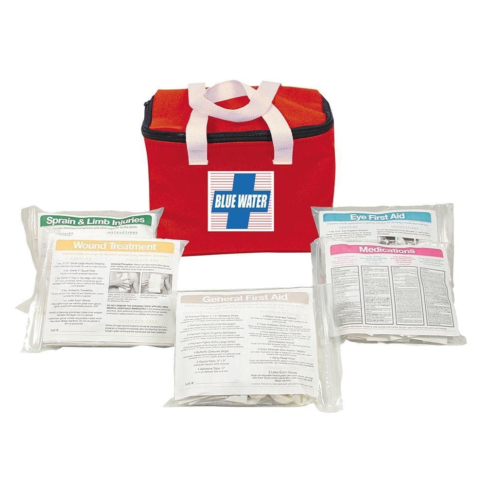 Orion Safety Products Blue Water First Aid Kit - 150 Piece Emergency Medical Supplies for Boating, Camping & Outdoor Adventures | Waterproof & Compact Survival Kit