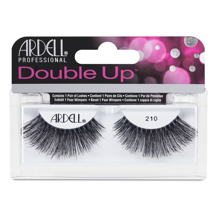 Ardell Double Up Strip Lashes - 210 Black | Natural Looking False Eyelashes for Everyday Wear & Special Occasions
