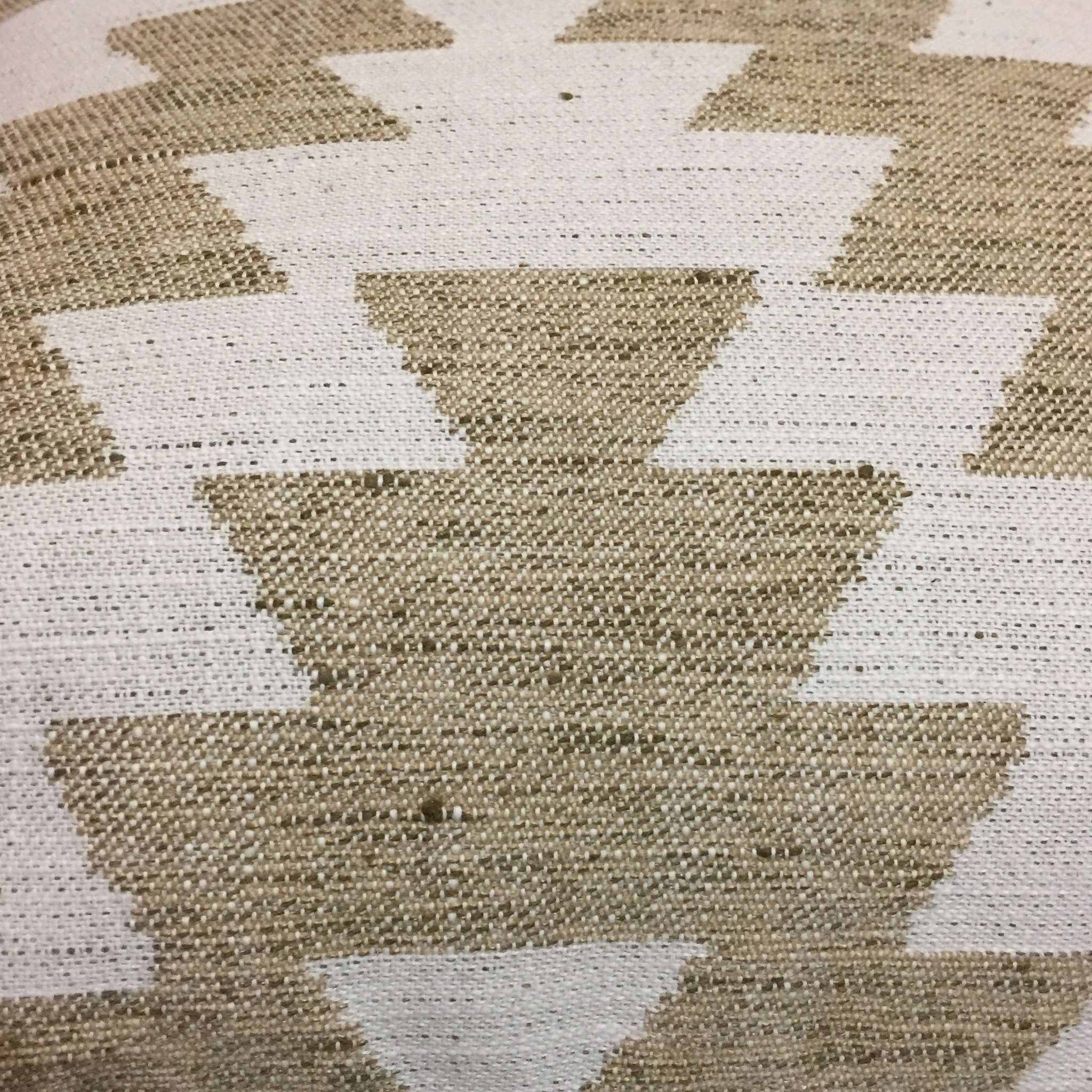 Southwest Tribal Chevron Pillow Cover - Tan Oatmeal Ethnic Design for Boho Home Decor | Perfect for Living Room, Bedroom, or Outdoor Patio