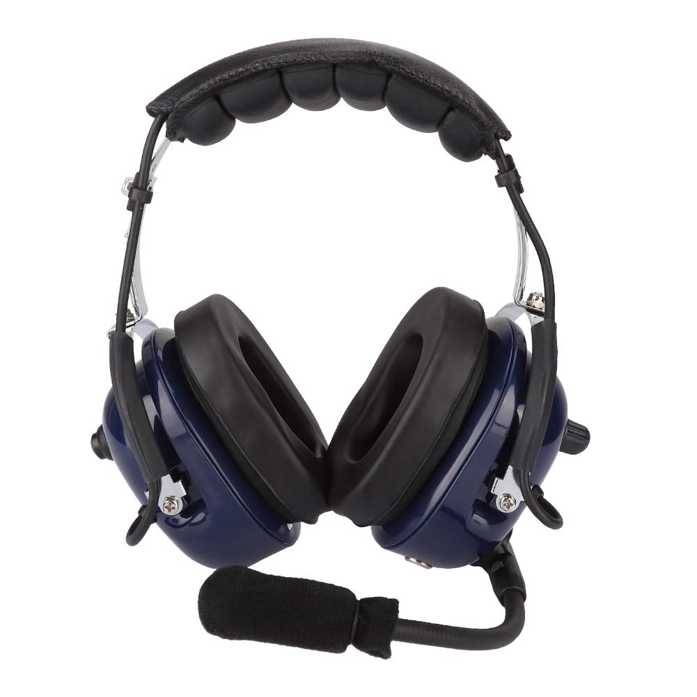 Professional Aviation Headset with Dual 3.5mm Plug - 24DB Noise Reduction & Windproof Design for Pilots - Perfect for Flight Training, Cockpit Communication & General Aviation Use