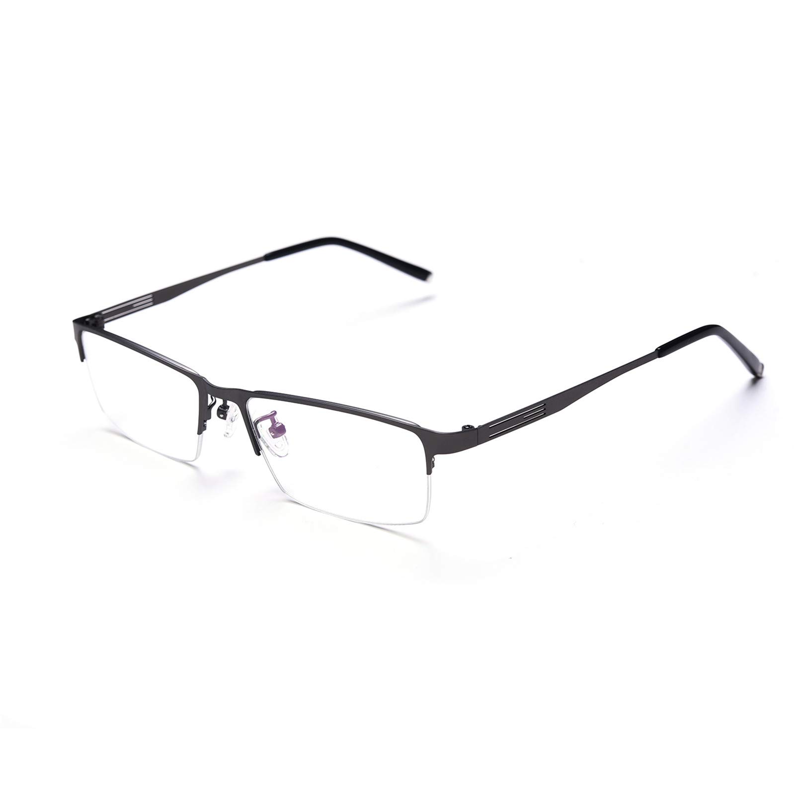 -5.00 Diopter Half Frame Myopia Glasses for Men & Women - Lightweight Comfortable Nearsighted Reading Glasses - Perfect for Office, Computer Work and Daily Use