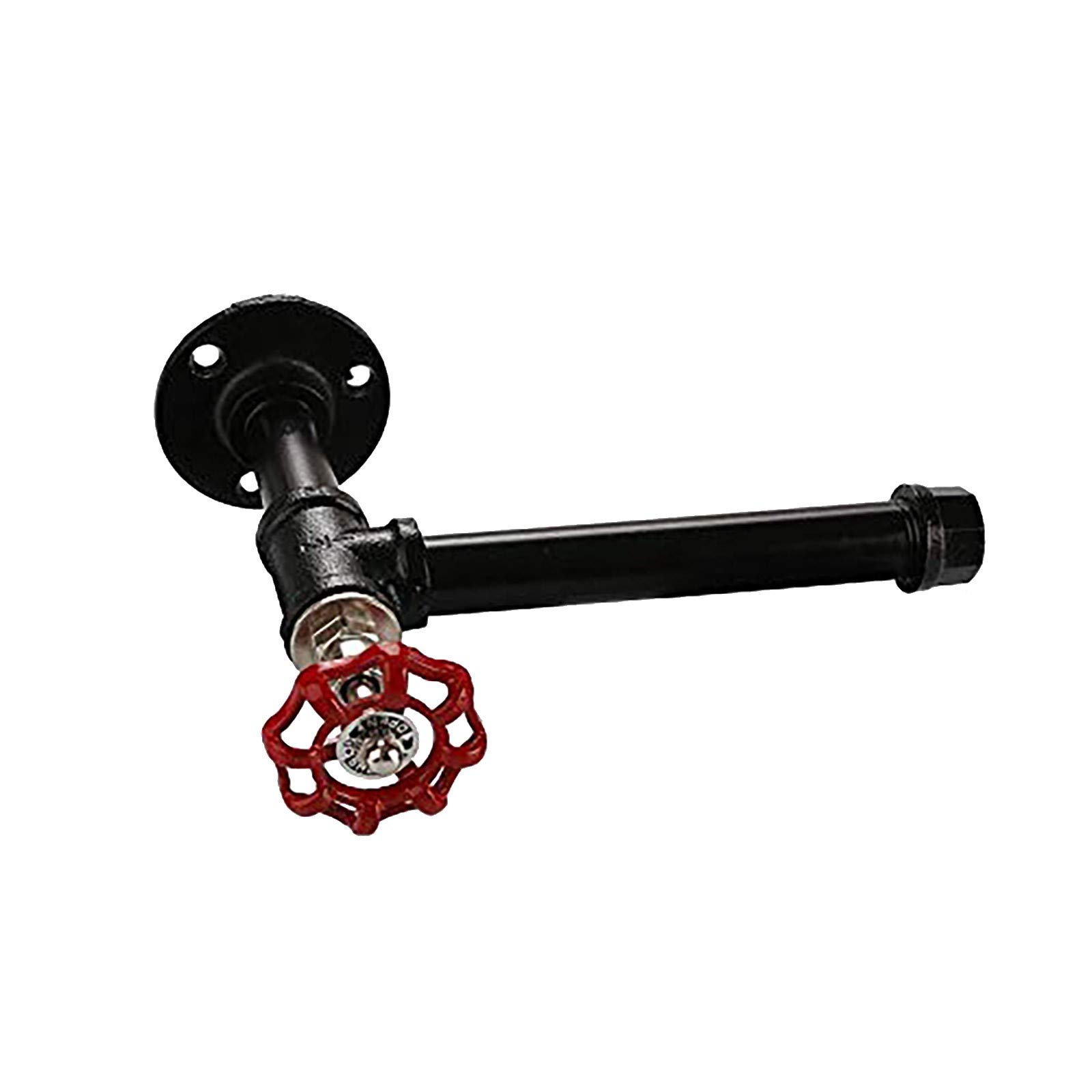 Yiser Wall-Mounted Iron Toilet Paper Holder - Industrial Style Bathroom & Kitchen Organizer for Under Sink Storage (Black, One Size) - Perfect for Modern Homes, Apartments & Office Restrooms