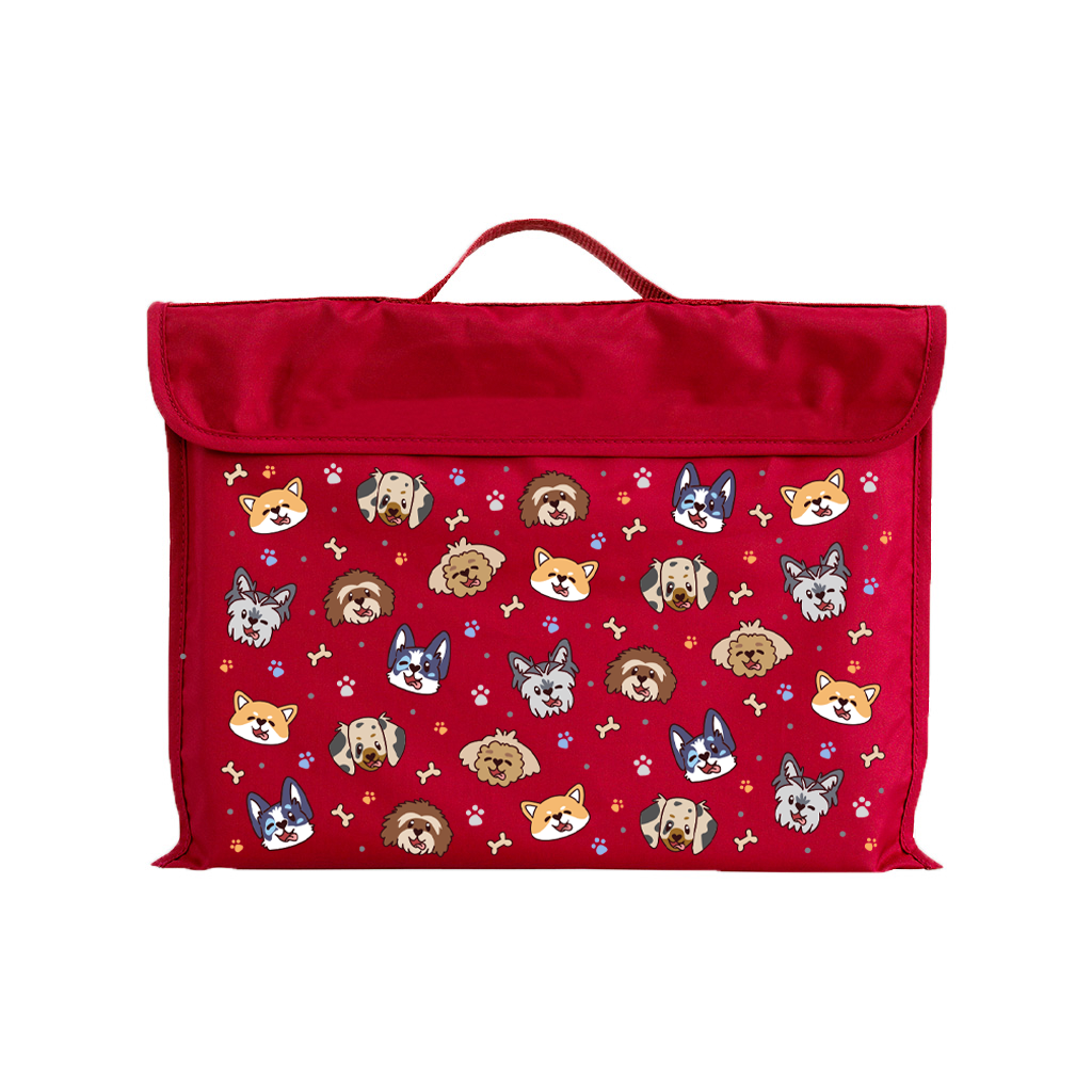 Eco-Friendly Puppy Pals Reusable Library Book Bag - Perfect for School, Shopping & Pet Lovers