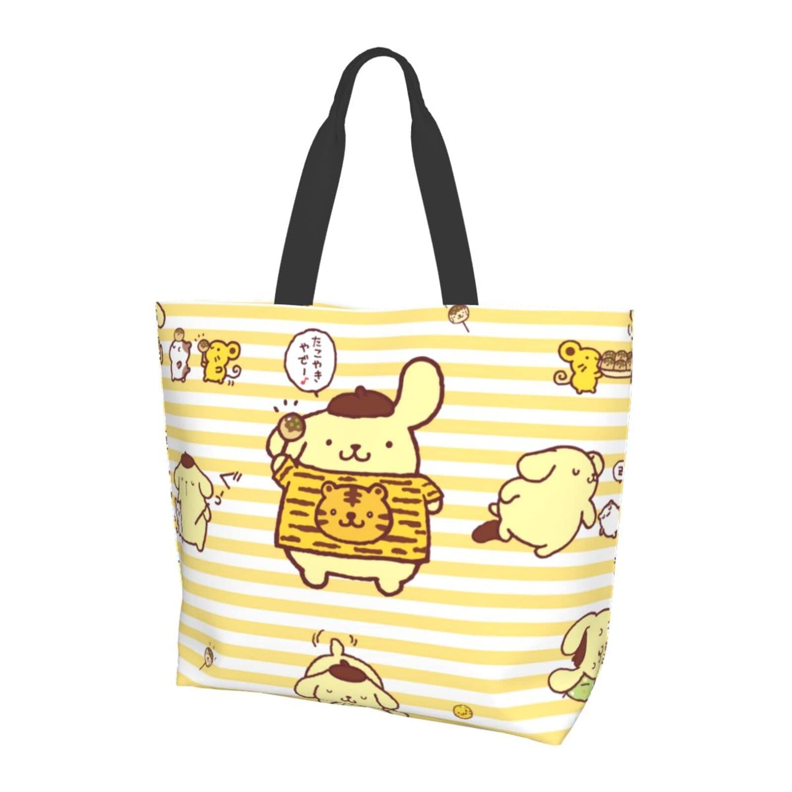Cute Anime Tote Bag for Women & Girls - Kawaii Fashion Shoulder Bag, Gym Bag & Shopping Purse - Perfect for School, Work, Travel & Cosplay Accessories
