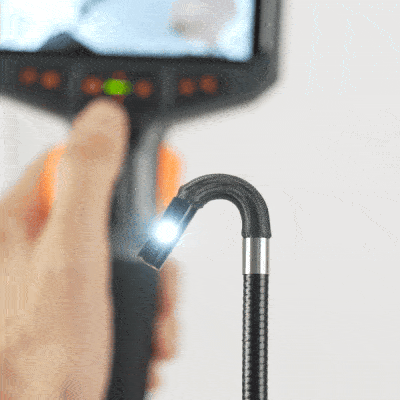 TD450s 8.5mm Dual Lens Articulating Endoscope Camera - Waterproof Borescope for Plumbing, HVAC, Automotive & Industrial Inspection (360° Flexible Snake Camera)