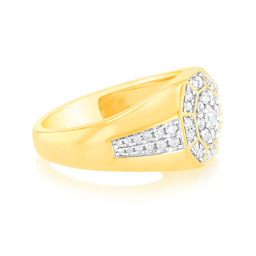 3/4 Carat Diamond Ring in 9ct Yellow Gold - Elegant Solitaire Engagement Ring for Women, Perfect for Proposals, Anniversaries & Special Occasions