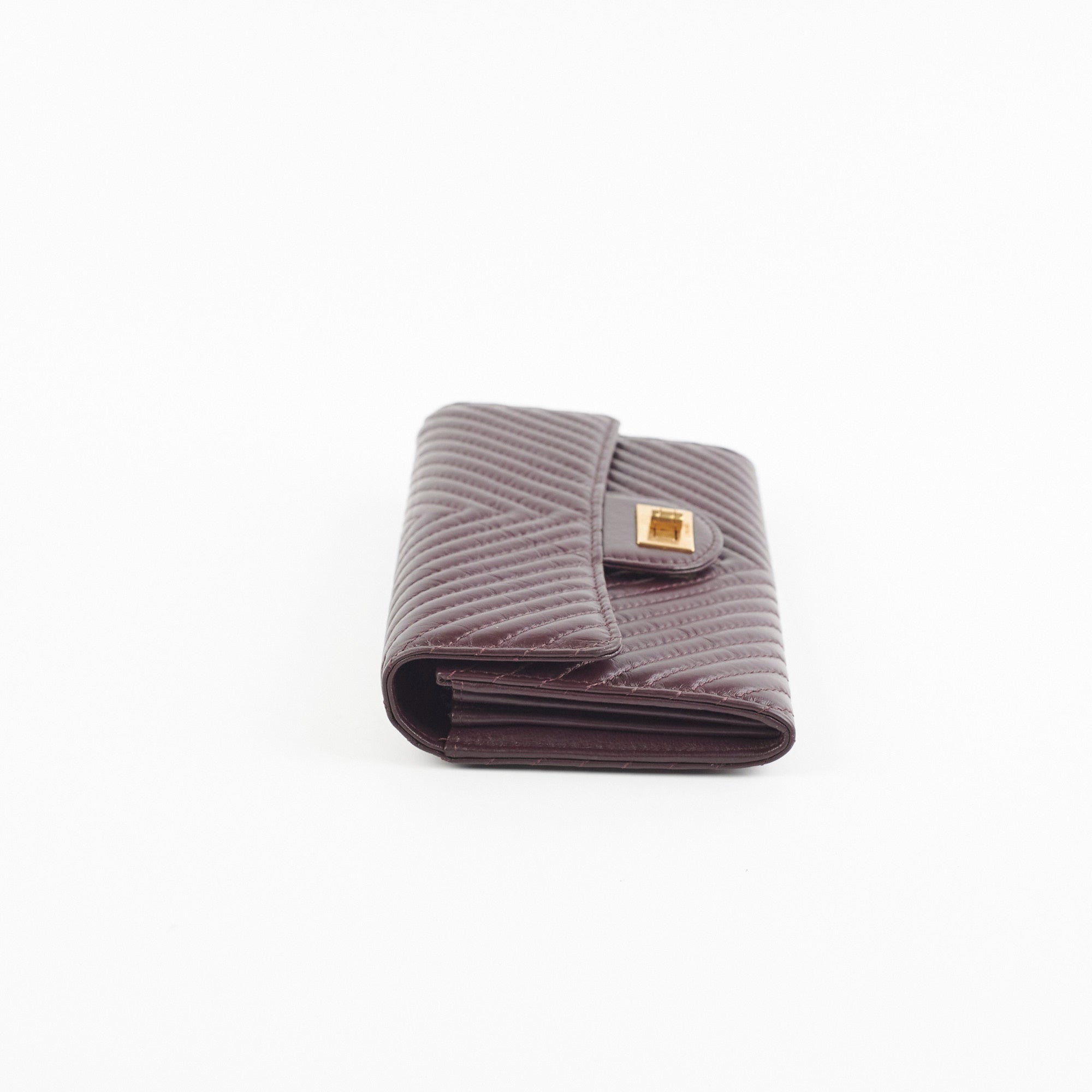 Chanel Reissue 2.55 Long Wallet in Burgundy Leather - Luxury Designer Wallet for Women, Perfect for Everyday Use & Special Occasions