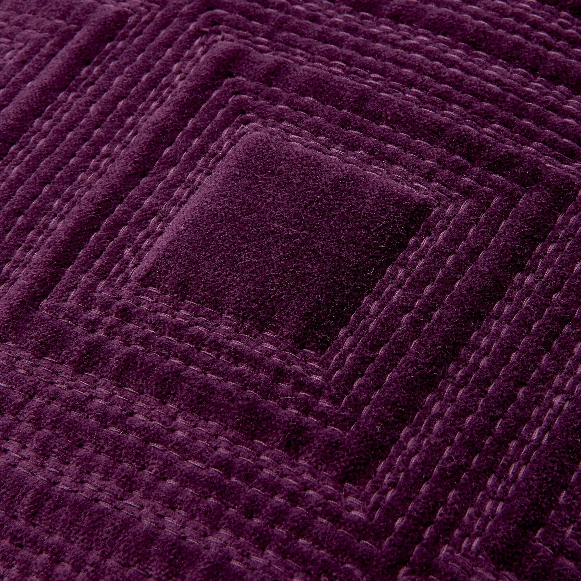 Purple Block Quilt Cushion Cover 18x18 Inches - Soft Decorative Pillow Case for Sofa, Bed, or Home Decor