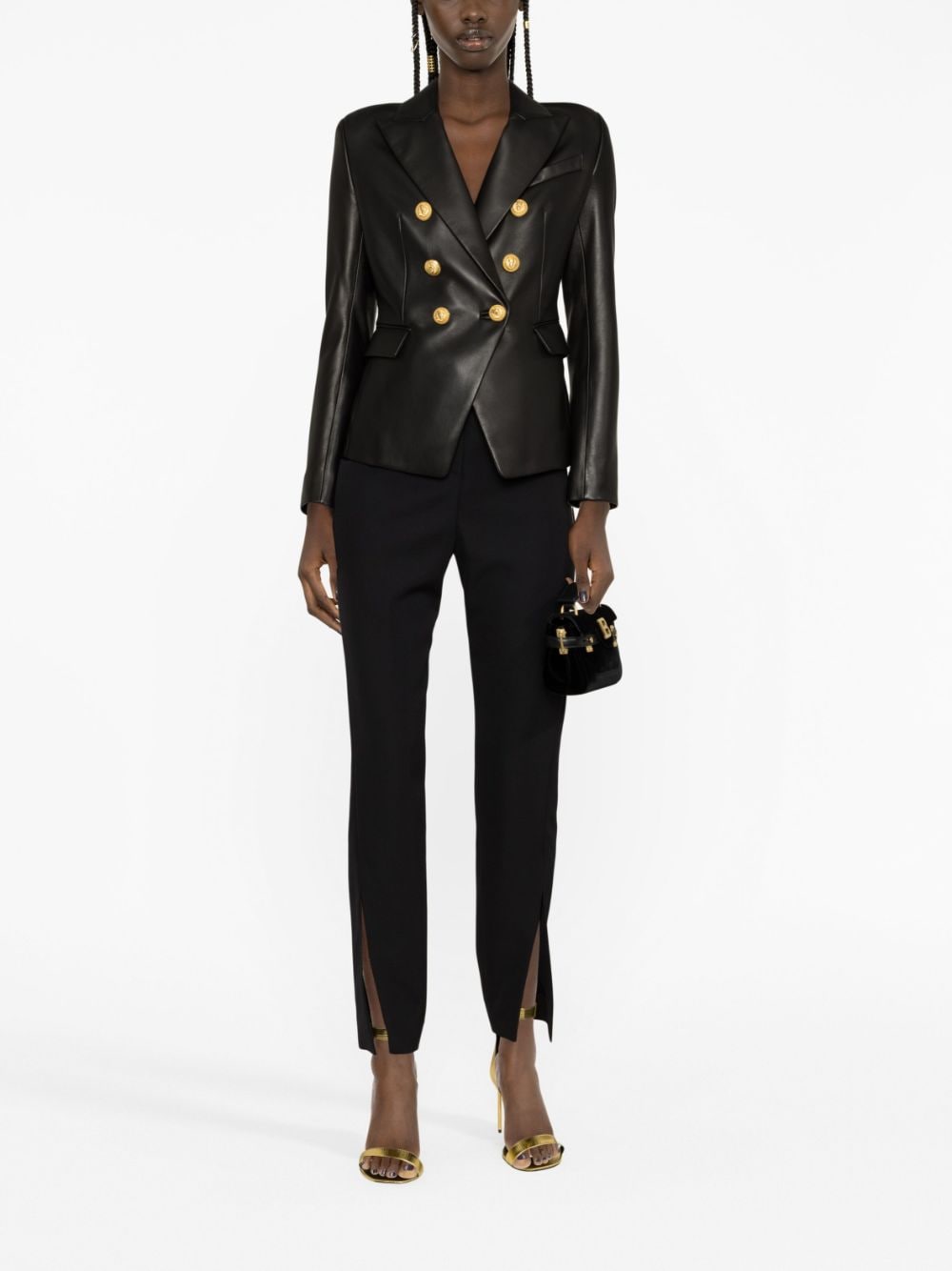 Balmain Black Leather Jacket for Men & Women | Stylish Designer Outerwear for Fall & Winter Fashion | Perfect for Parties, Night Out & Casual Wear