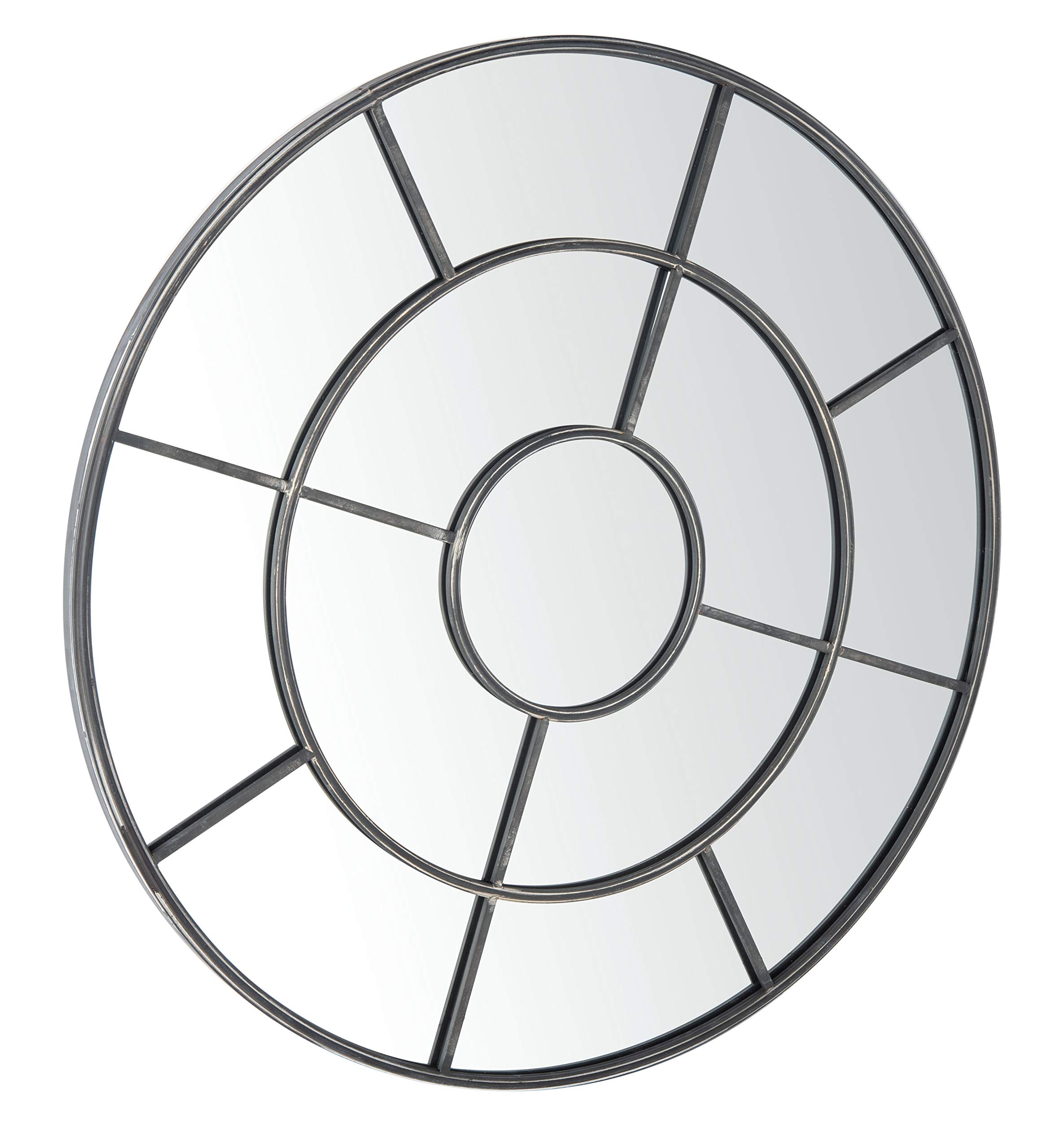 SAFAVIEH Home Jonelle 36-Inch Round Black Decorative Wall Mirror - Perfect for Living Room, Bedroom, or Entryway Decor