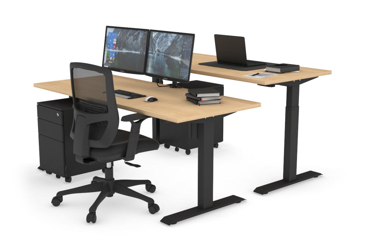Just Right Height Adjustable 2 Person Workbench [47.2'' x 27.6''] - Perfect for Garage, Workshop & Office Collaboration