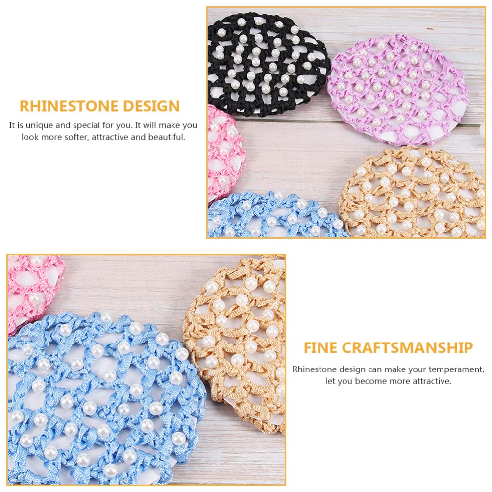 FOMIYES 4Pcs Hair Nets for Women - Polyester Bun Covers for Salon & Work