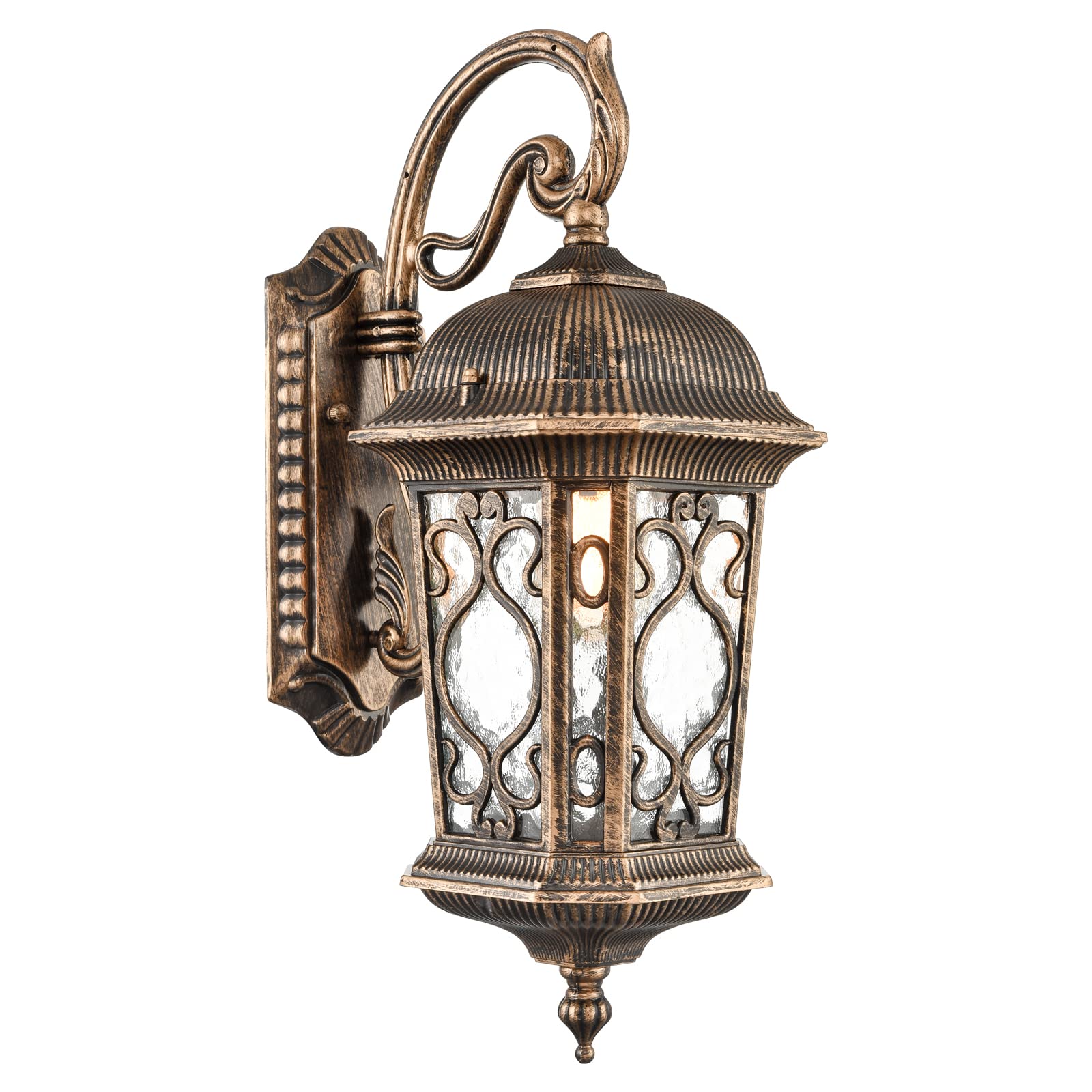 Waterproof Outdoor Wall Lights - IP65 Rated Exterior Porch Sconces with Glass Shade for Garage, Doorway & Patio | Weather-Resistant Lighting for Home Security & Curb Appeal