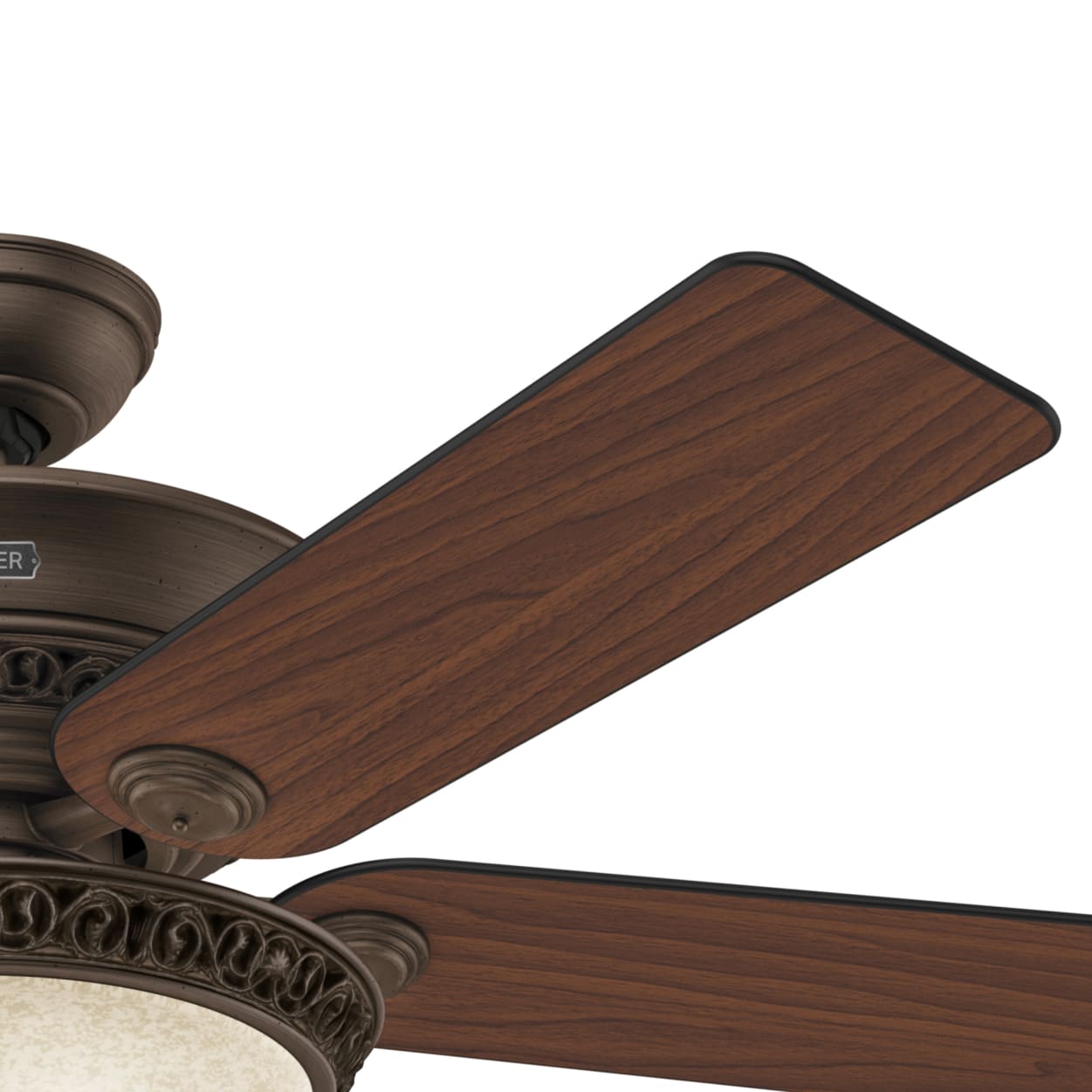 Hunter 52 Inch Italian Countryside Ceiling Fan with Remote Control - Rustic Wood Blades, Indoor/Outdoor Use - Perfect for Patio, Living Room, Bedroom & Farmhouse Decor