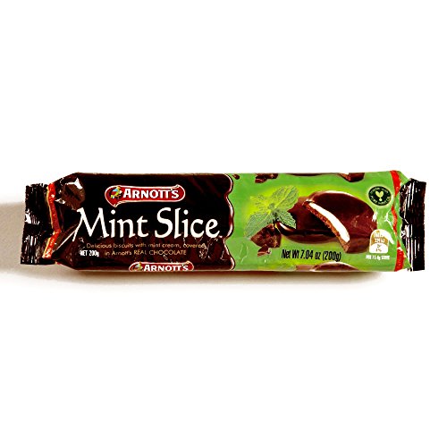 Arnott's Chocolate Mint Slice Biscuits 7 oz - Pack of 3 | Delicious Crunchy Cookies for Snacking, Gifts & Tea Time Treats