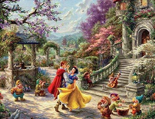 Disney 4-in-1 500-Piece Puzzle Set - Thomas Kinkade Collection for Family Game Night