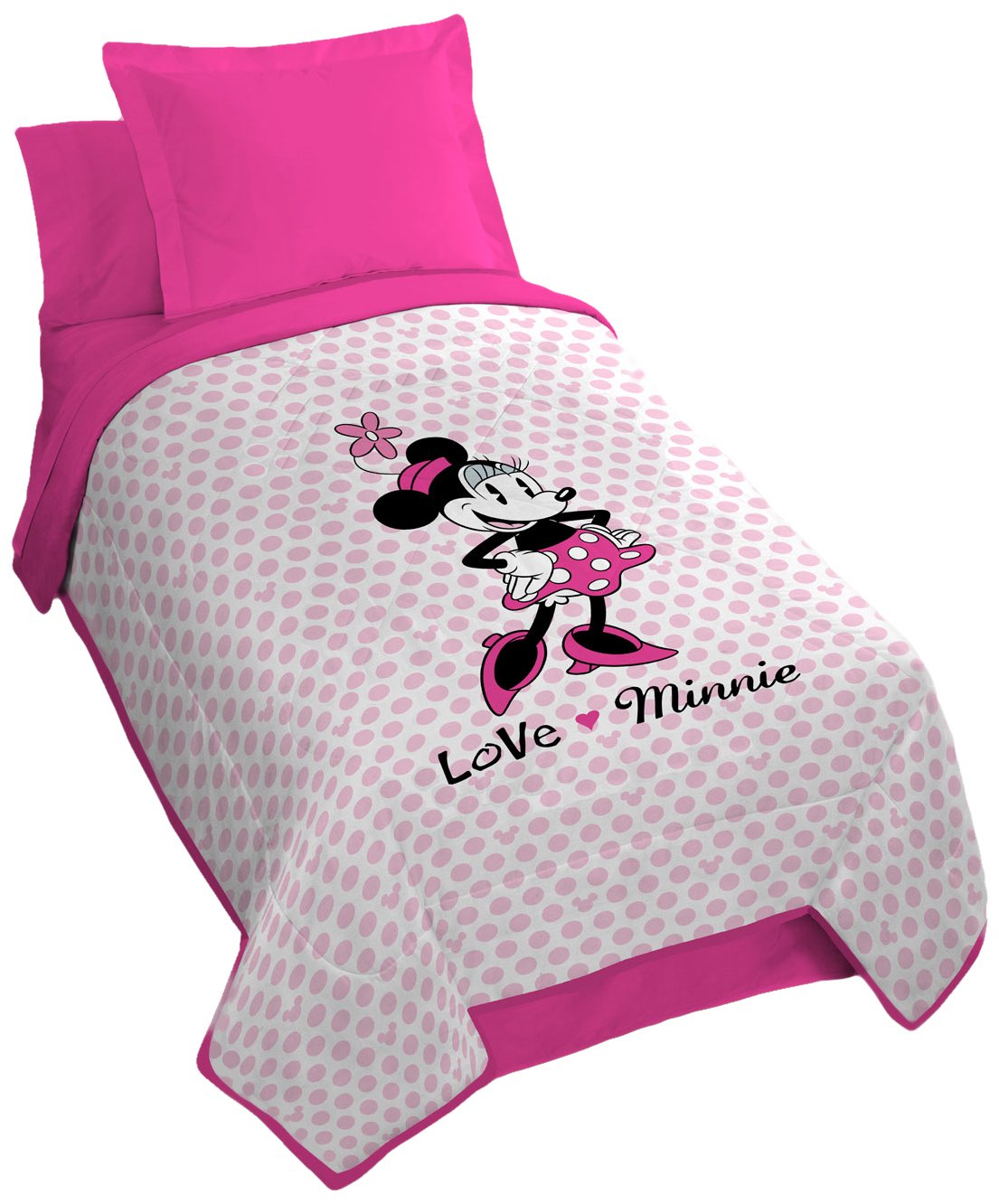 Disney Minnie Mouse Classic Falling Dots Microfiber Soft Blanket - Cozy Throw for Bed, Sofa & Travel, Perfect Gift for Kids & Adults