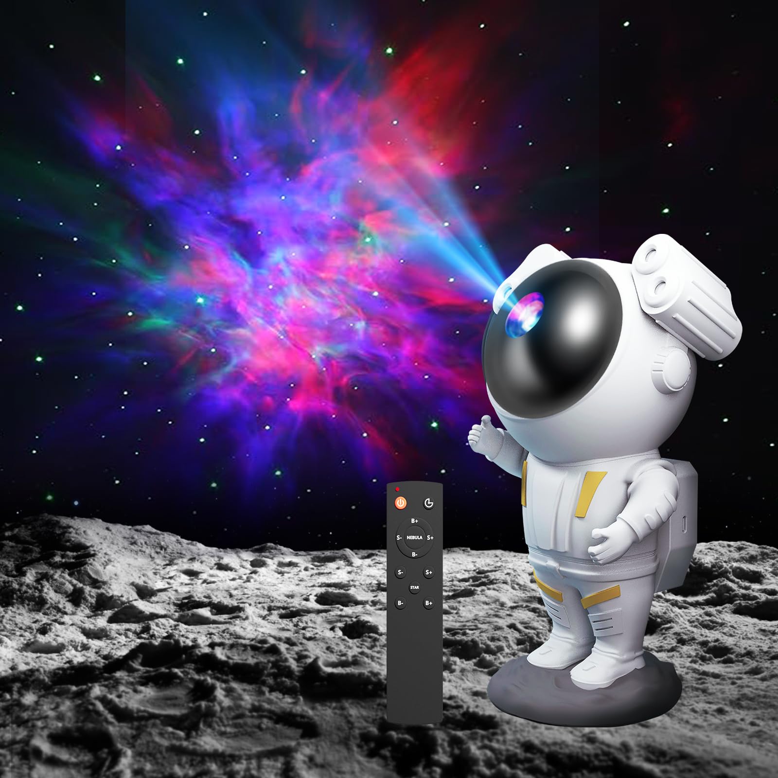 Astronaut Galaxy Projector - Starry Sky Night Light with Timer & Remote Control | Bedroom Ceiling Decor | Perfect Gift for Kids Adults | Create Relaxing Atmosphere for Nursery, Meditation & Romantic Nights