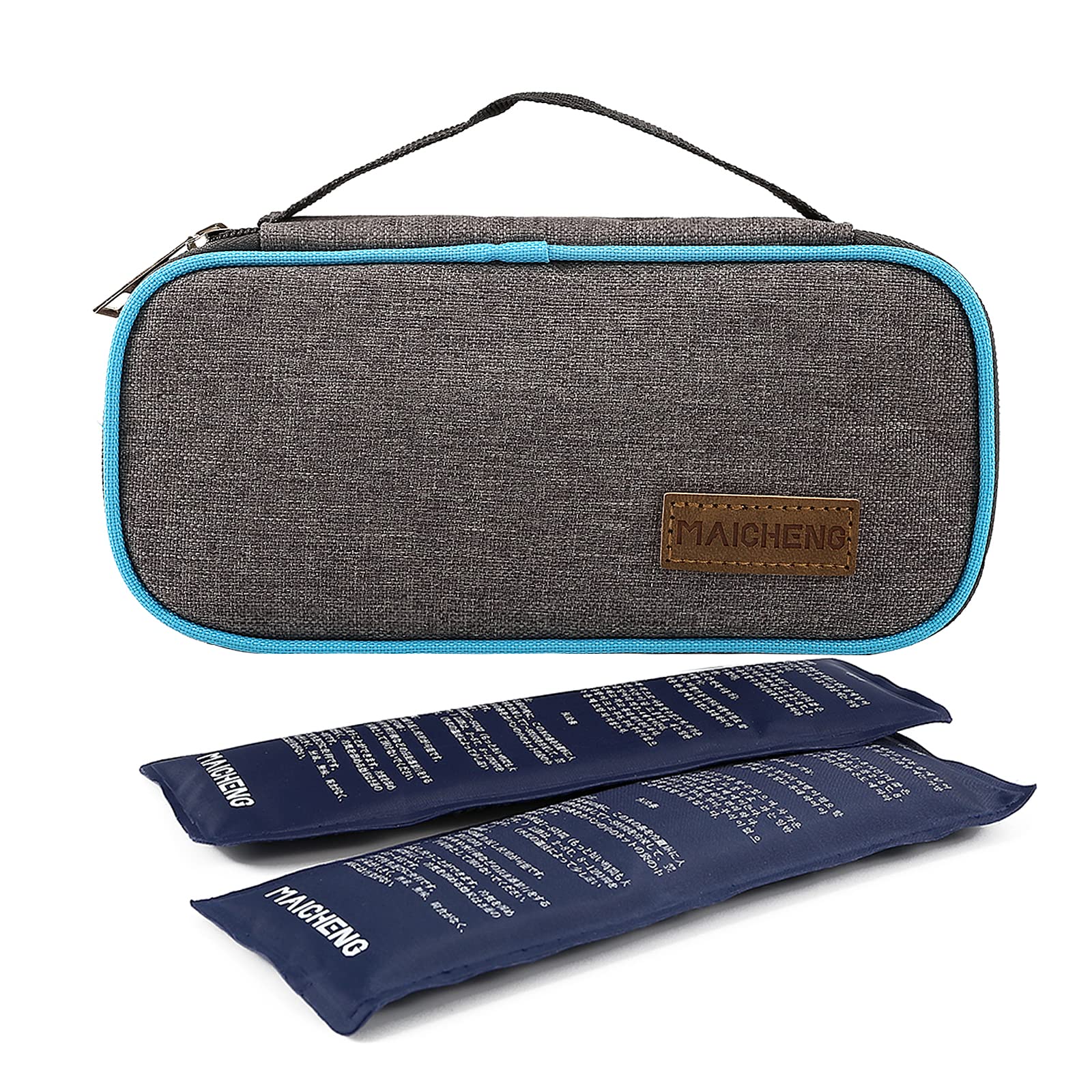 **Insulin Travel Cooler Bag with 2 Ice Packs - Diabetic Kit for Insulin Pens & Vials Storage - Portable Insulated Diabetes Organizer for Travel, Work & Daily Use**