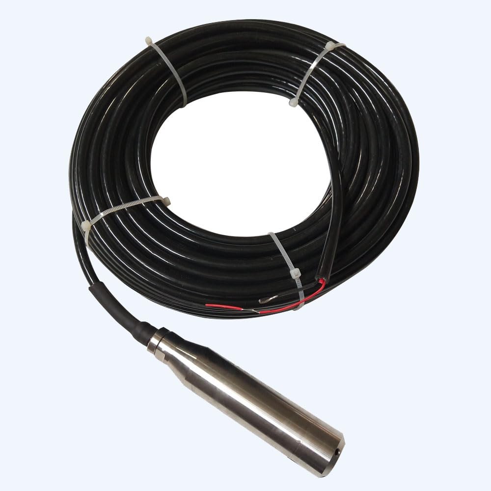 Intelligent Liquid Level Sensor Detector - 316L Stainless Steel, 4-20mA Output, 24-32VDC Power, 65.6ft Cable - Perfect for Industrial Tank Monitoring, Water Treatment, and Chemical Processing Systems