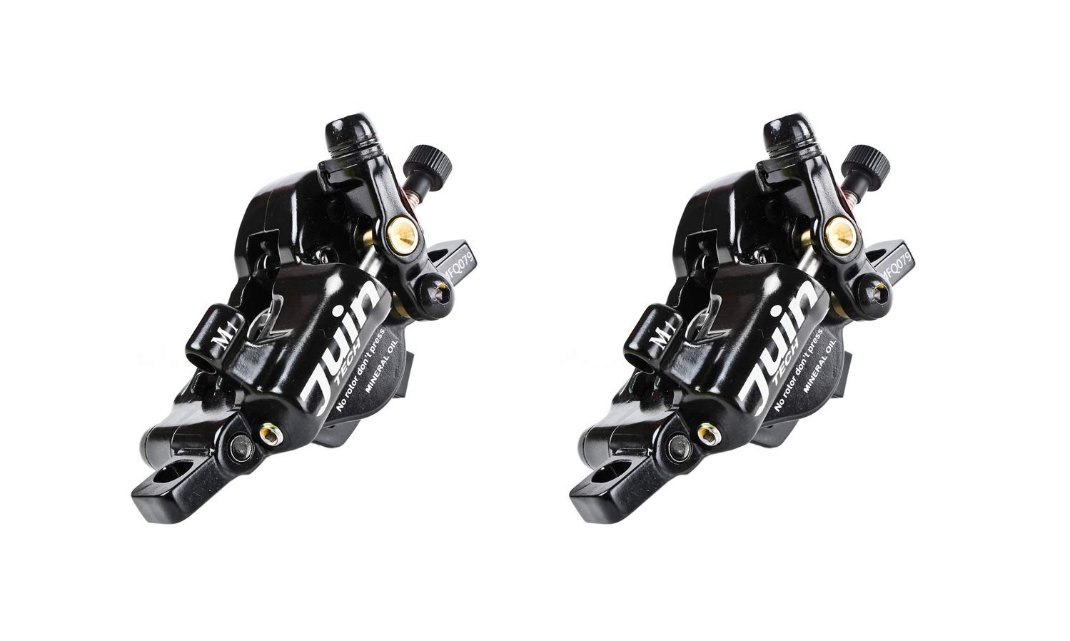 Juin Tech M1 Hybrid Hydraulic Disc Brake Caliper Set - Ultra Powerful Cable Actuated Brakes for Road, Mountain, Cyclocross, Gravel, E-Bike & Folding Bikes | Perfect for Commuting, Trail Riding & Electric Bike Upgrades
