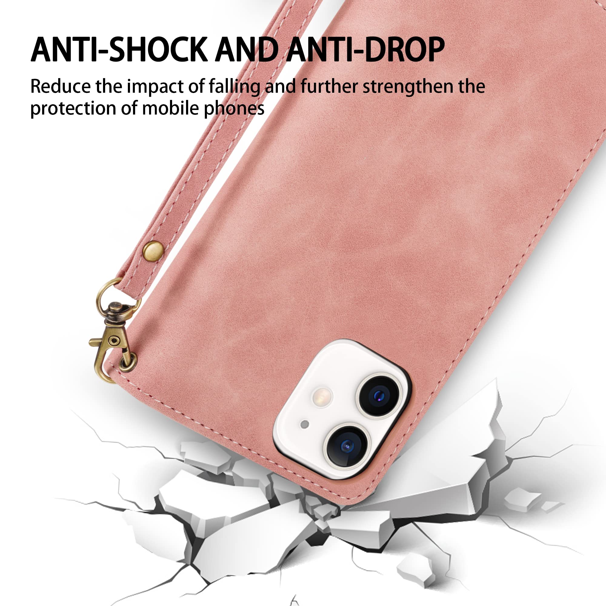 Premium PU Leather Wallet Case for iPhone 12/12 Pro (6.1