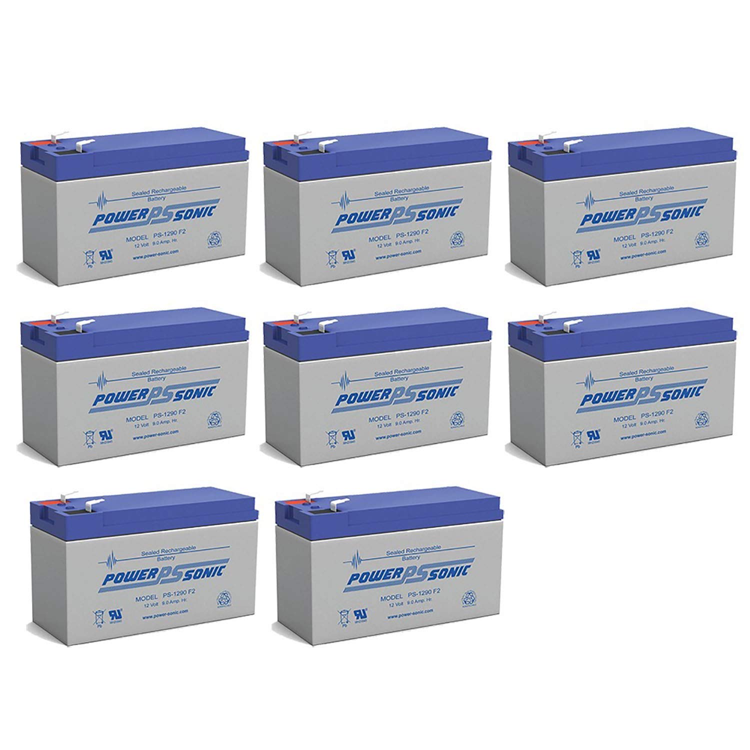 Power Sonic 12V 9AH Rechargeable Battery - Replacement for Ritar RT1270E, RT1270H, RT1275-8 Pack - Ideal for Solar Systems, UPS Backup, Emergency Lighting & Security Alarms