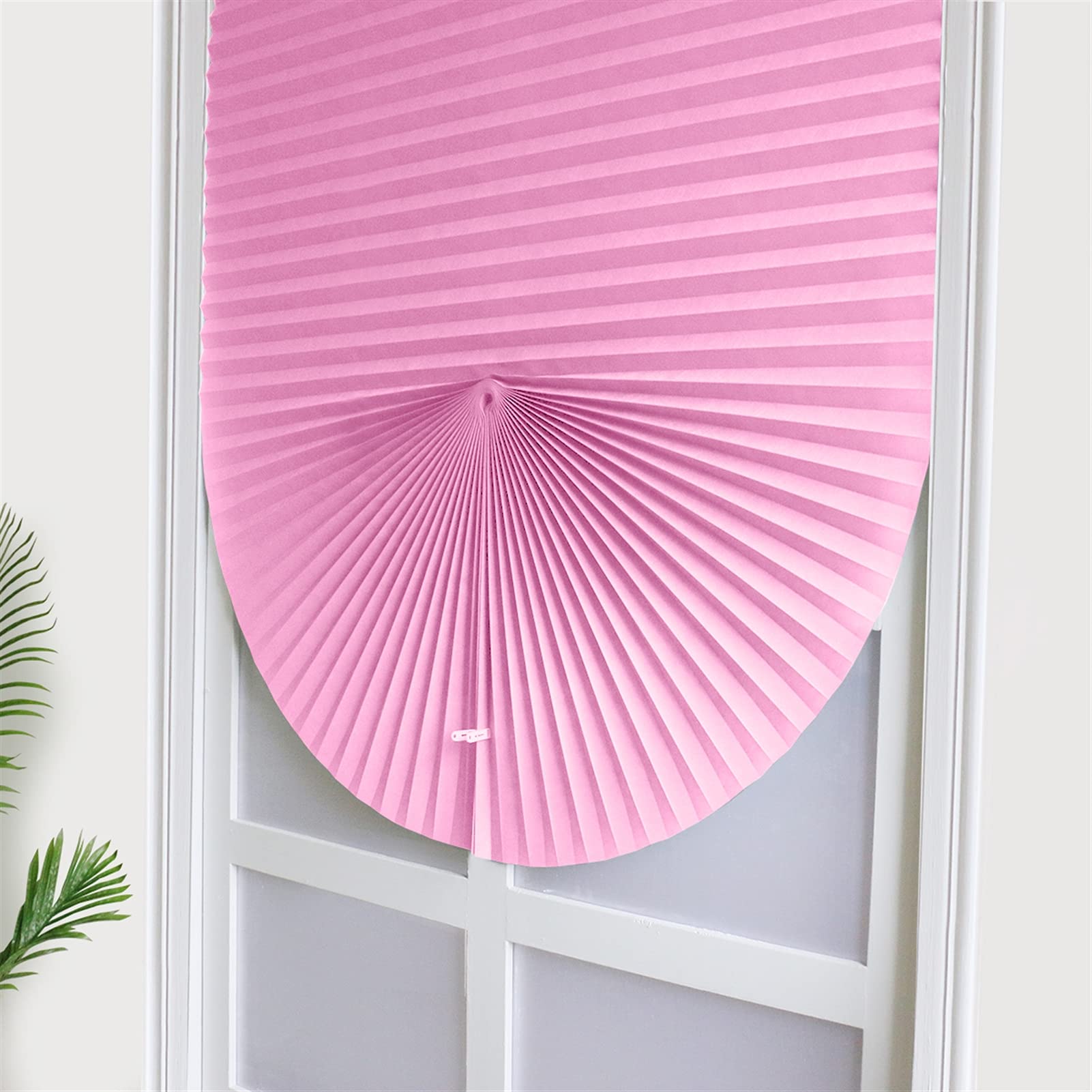 Blackout Pleated Paper Window Shades - Light Filtering Temporary Blinds, Easy Cut & Install with Clips, 35