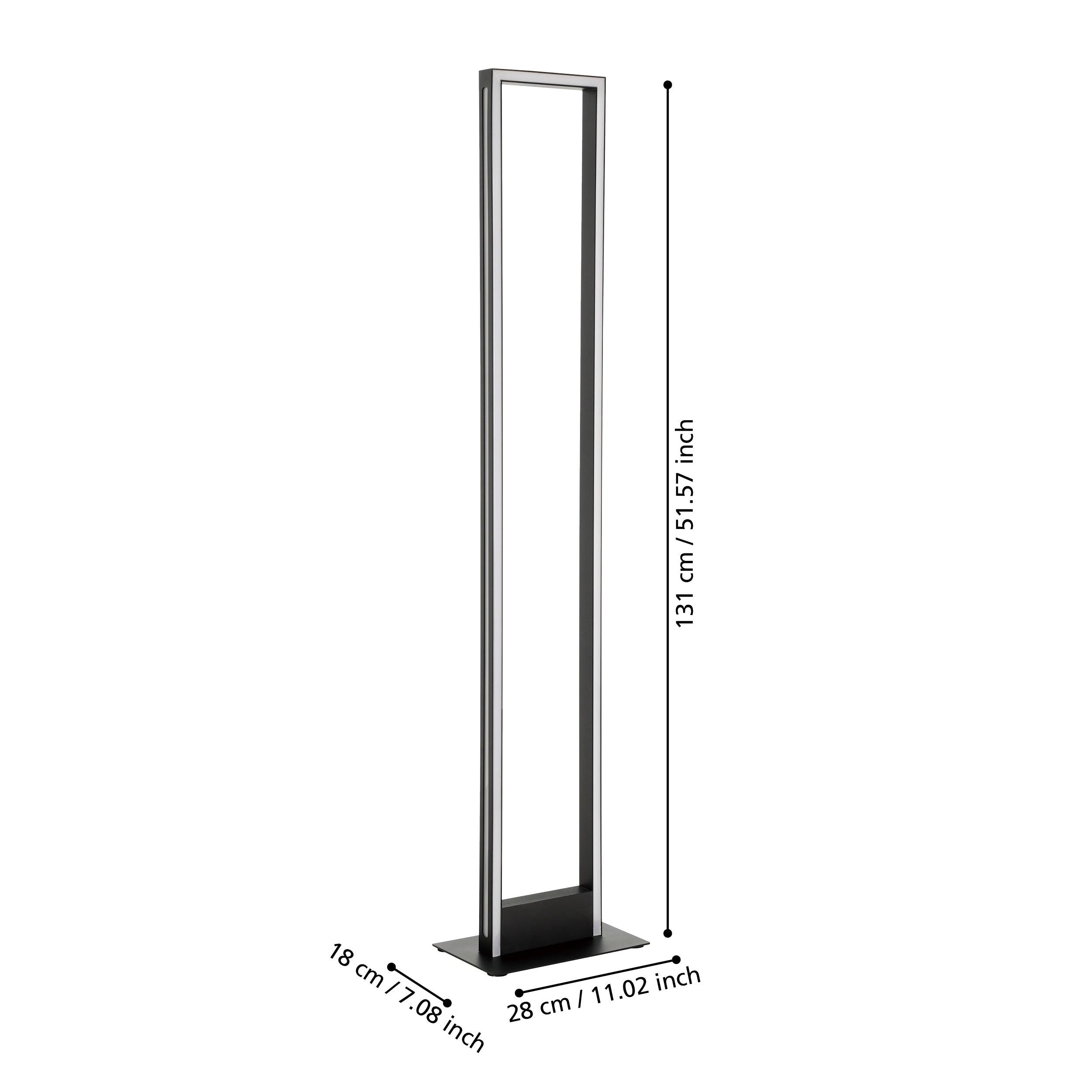 Eglo Connect Salvilanas Z Smart LED Black Modern Floor Lamp - WiFi & App Controlled, Dimmable Lighting for Living Room, Bedroom & Office