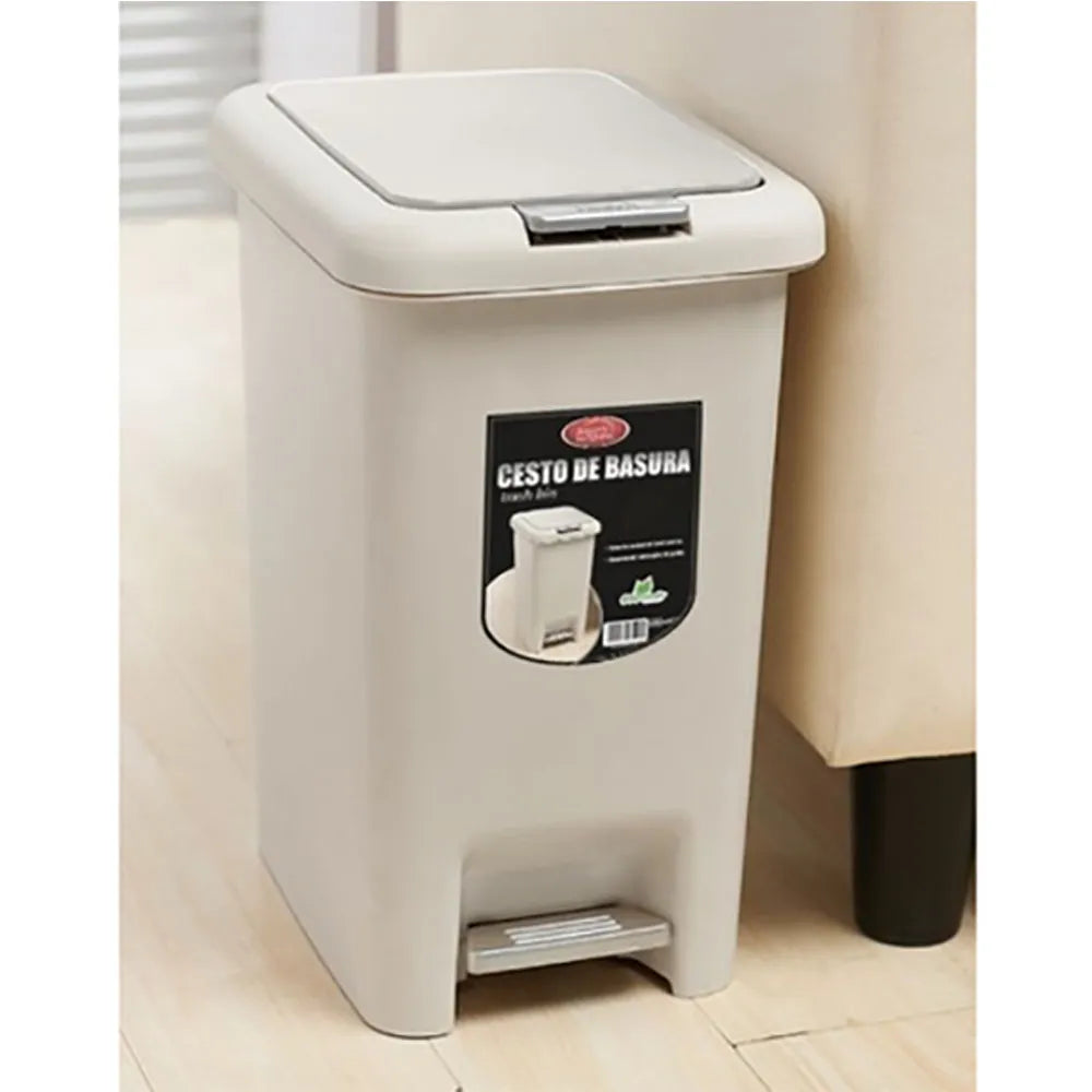 45L White Trash Can - Durable & Stylish Waste Bin for Kitchen, Bathroom, Office & Outdoor Use