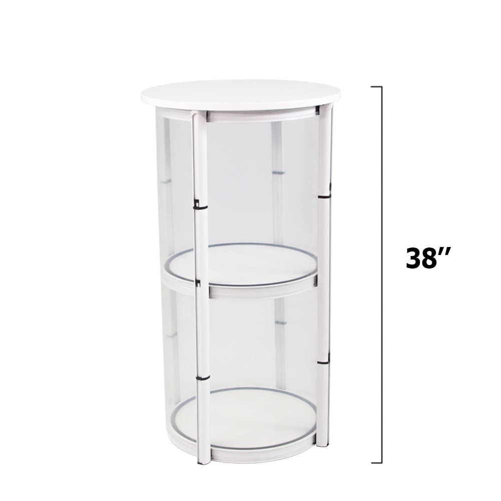 Vispronet Portable Display Case - Collapsible Showcase Counter with Twist Design for Trade Shows, Retail Stores & Exhibitions