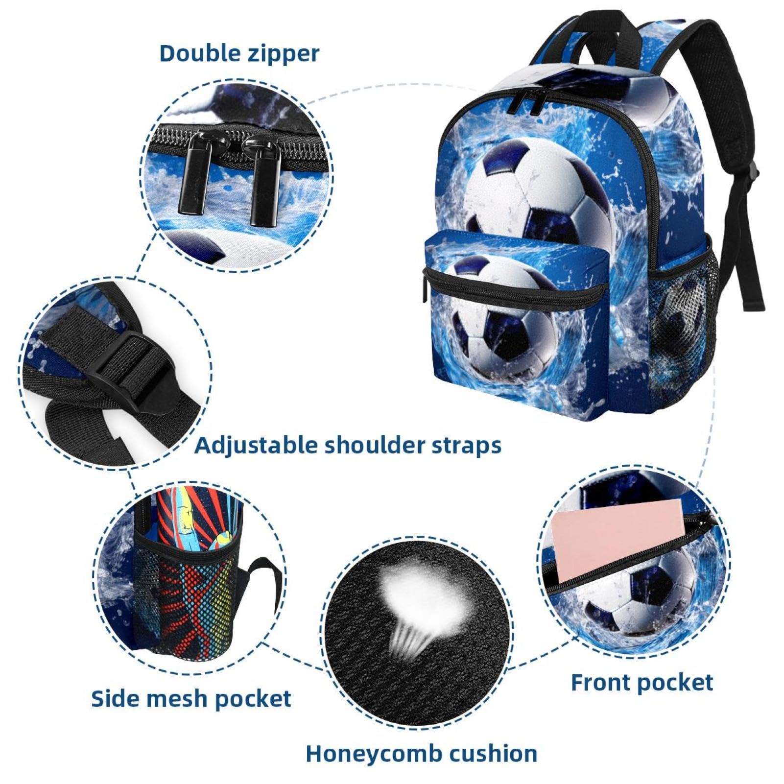 Premium Travel & Work Backpack - Waterproof Blue Ocean Design for Men & Women | Perfect for Commuting, Hiking, Gym & Business Trips