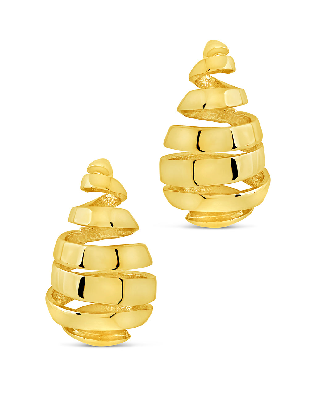 Margot Ribbed Stud Earrings for Women - Minimalist Gold Hoop Earrings - Dainty Everyday Jewelry - Perfect for Work, Date Night & Special Occasions