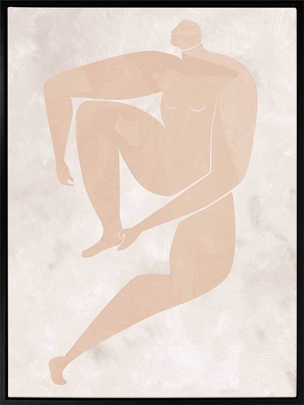 Amelie Cut Out Canvas Art Print - Modern Wall Decor for Living Room, Bedroom & Office - Perfect for Home & Office Decoration