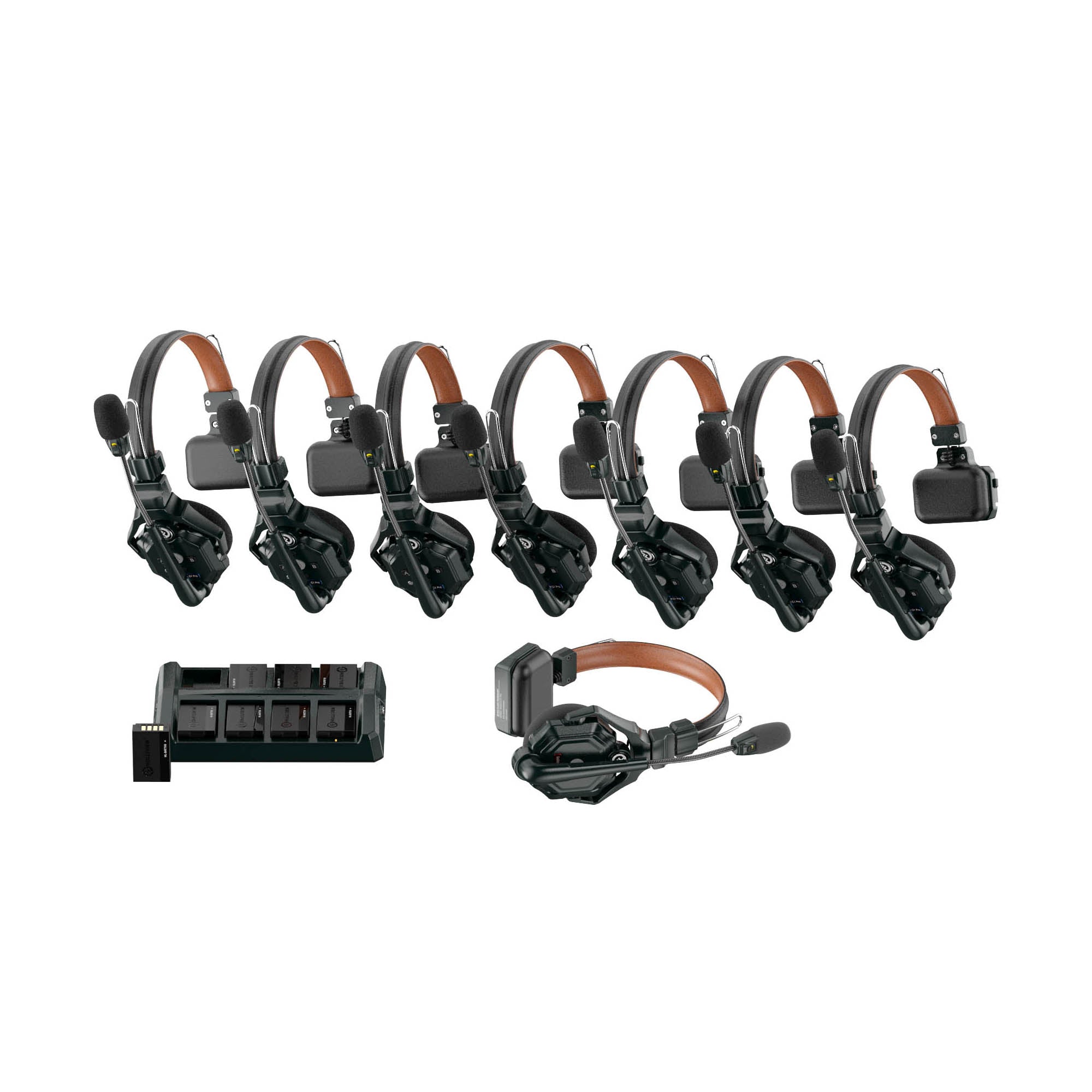 Solidcom C1 Pro Wireless Intercom System - 8 Single Ear ENC Headsets for Clear Communication | Perfect for Construction Sites, Warehouses & Event Coordination