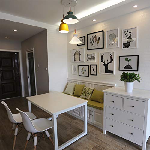 Swag Plug-in Pendant Light with Wooden Handle - 20ft UL Certified Cord with On/Off Dimmer Switch - Macaron Yellow Lampshade Loft Style Lighting for Dining Room, Kitchen Island & Bedroom (Bulbs Not Included)
