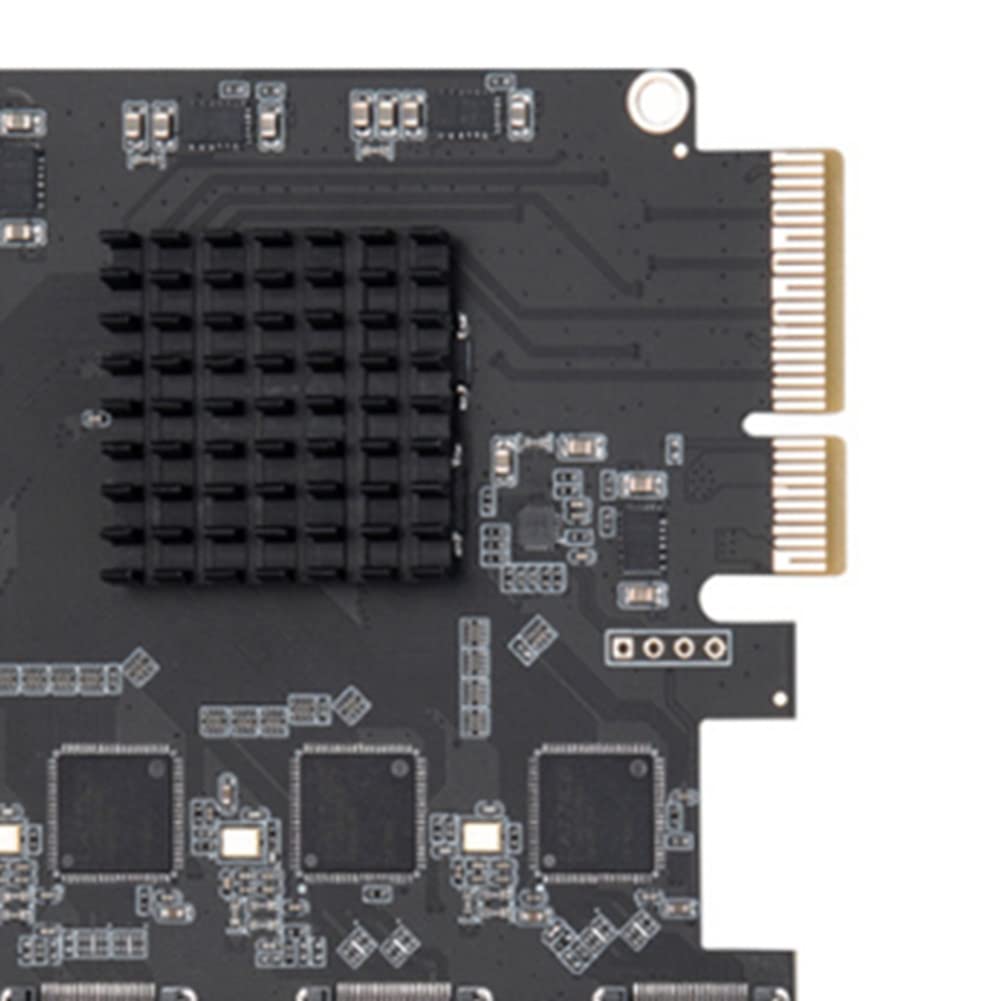 Yuattory 4 Channel PCI-E Video Capture Card - 1080P 60FPS, OBS & Wirecast Compatible for Live Streaming, Gaming & Video Production | Perfect for Twitch, YouTube & Professional Broadcast Studios