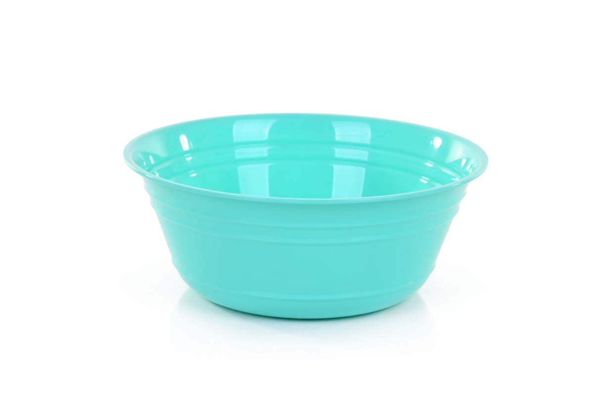 Mintra Home 4-Pack Plastic Food Storage Bowls with Lids, Airtight & Stackable, BPA-Free - Teal Color for Meal Prep, Leftovers & Pantry Organization