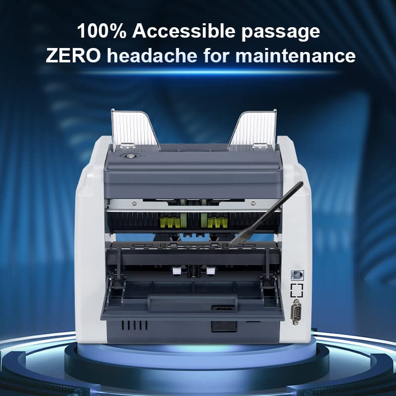 RIBAO 2023 Upgraded Money Counter Machine with UV/MG/IR/DD Detection - Preset Value Bill Counter, ADD & Batch Mode, Large Display & Printer - Perfect for Banks, Retail Stores, and Cash-Intensive Businesses