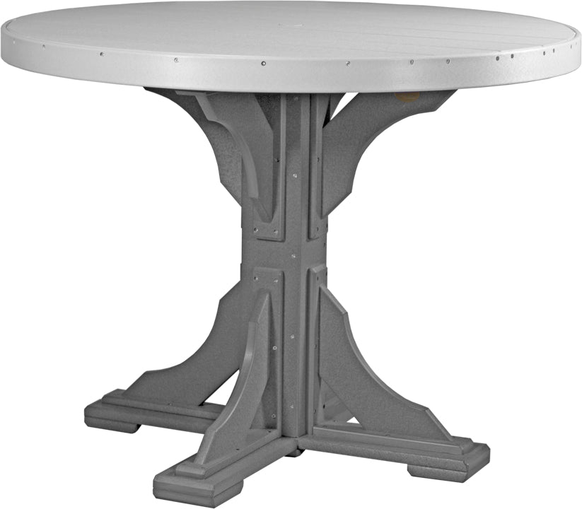 LuxCraft 4-Foot Round Dining Table Set - Perfect for Small Spaces, Kitchens & Outdoor Patios