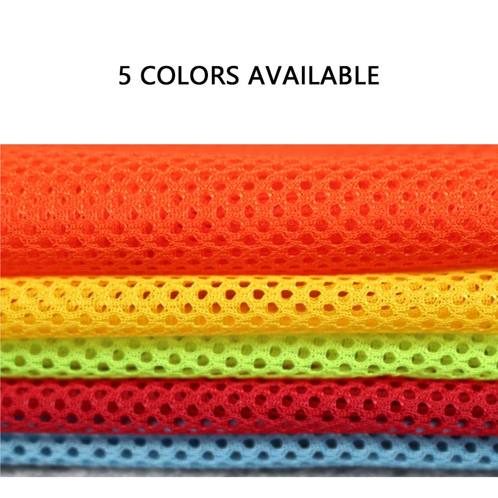 12 Pack Breathable Mesh Scrimmage Vests for Adults - Lightweight Training Bibs & Pinnies for Soccer, Football, Basketball (Orange) - Perfect for Team Sports, PE Classes & Outdoor Activities