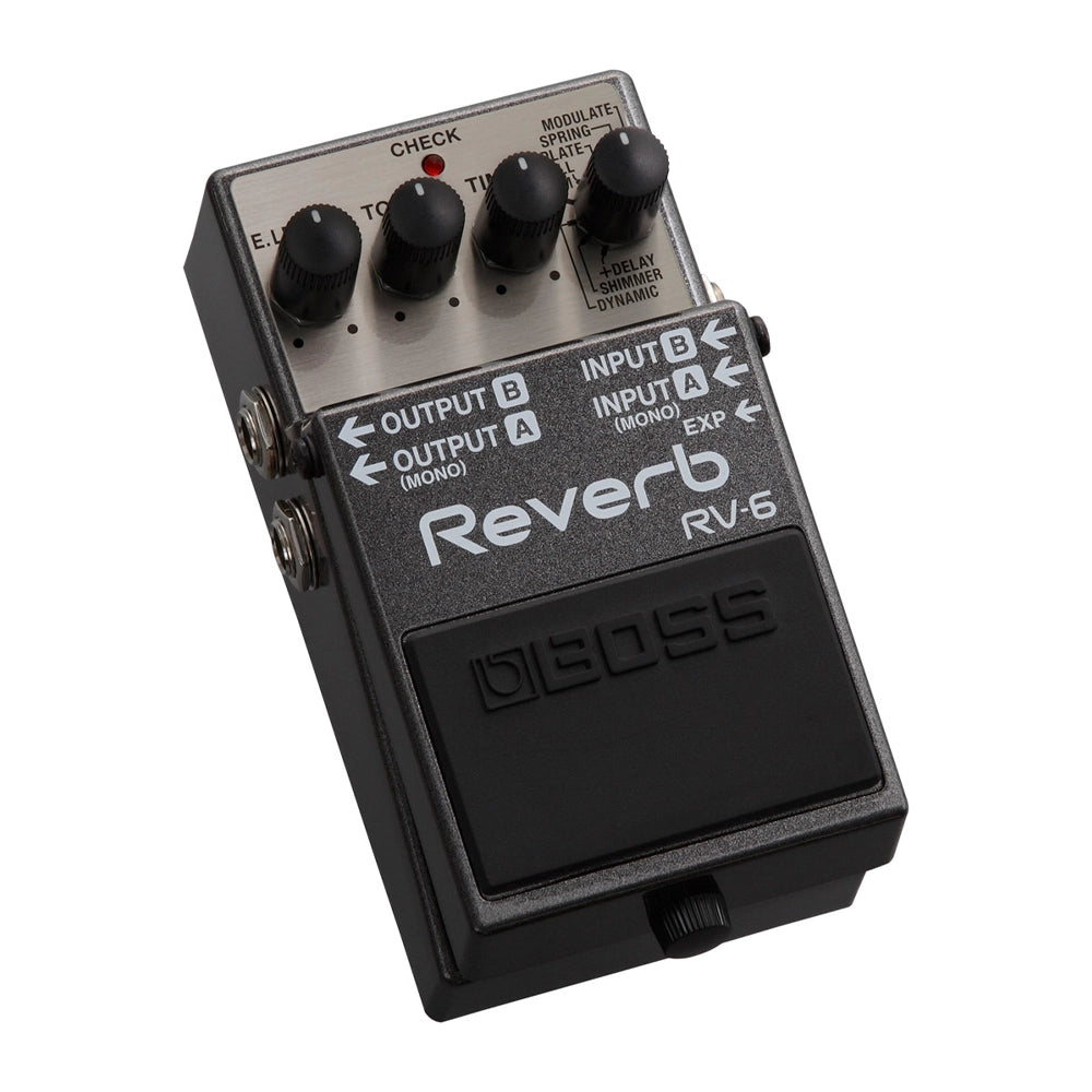 Boss RV-6 Digital Delay Reverb Guitar Effects Pedal - Premium Sound for Live Performances & Studio Recording